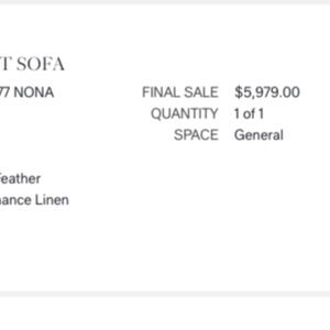 RH- MONZA BENCH-SEAT SOFA - $5,000 (Ridgefield CT)